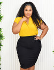 SHE MEANS BUSINESS PENCIL SKIRT PLUS