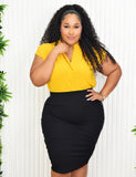 SHE MEANS BUSINESS PENCIL SKIRT PLUS