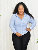 SIGNATURE CHIC STRIPE SHIRT PLUS