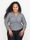 SIGNATURE CHIC STRIPE SHIRT PLUS