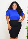 ENDLESS TALKS PUFF SLEEVE TOP PLUS