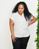 STAY IN LINE POPLIN SHIRT PLUS