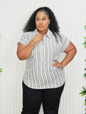 STAY IN LINE POPLIN SHIRT PLUS