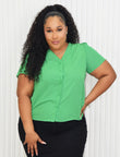 DAWN BUTTON DOWN TOP PLUS