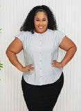 URBAN GRACE BUTTON DOWN TOP PLUS