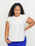 URBAN GRACE BUTTON DOWN TOP PLUS