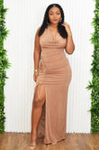 KARLA COWL FITTED MAXI DRESS