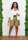 MISSION ACCOMPLISHED BELTED SHORTS
