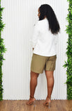 MISSION ACCOMPLISHED BELTED SHORTS