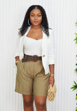 MISSION ACCOMPLISHED BELTED SHORTS