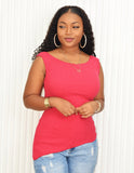 HARMONY ASYMMETRICAL TEXTURED TOP