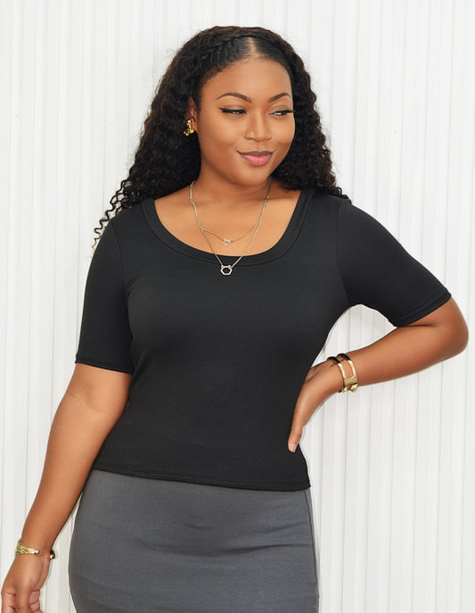 EVERYDAY BASIC CREW NECK TOP