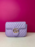 Chevron Quilted Cg Buckle Crossbody Bag