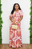 TROPIC ART DECO MAXI DRESS