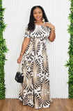TROPIC ART DECO MAXI DRESS
