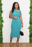 LOVERS ONLY BODYCON MIDI DRESS