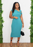 LOVERS ONLY BODYCON MIDI DRESS