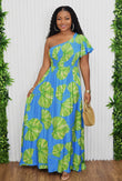 OLIVIA ONE SHOULDER MAXI DRESS