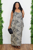 WILD INTENTIONS PRINTED MAXI DRESS