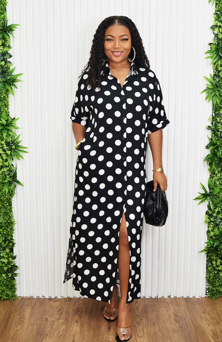 THE SWEET SPOT SHIRT MAXI DRESS