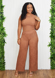WEEKEND READY RIBBED PANTS SET