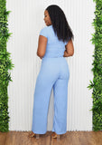 WEEKEND READY RIBBED PANTS SET