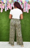 ON THE HUNT SATIN LEOPARD PANTS