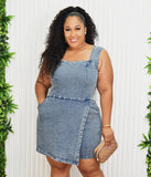 CALL ME LATER MINERAL WASH ROMPER PLUS