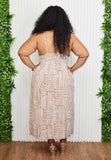 FIND YOUR WAY PRINTED MIDI DRESS PLUS