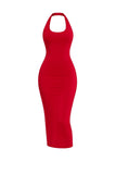 CAMILA HALTER SNATCHED MIDI DRESS