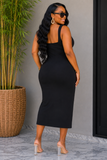 SUNDAY STROLL CASUAL MIDI DRESS PLUS
