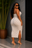 SPOT ON STYLE RUCHED MIDI DRESS PLUS