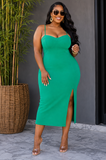 EVERYDAY ERRAND BODYCON MIDI DRESS PLUS