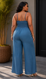 CLASSIC CHARM DENIM JUMPSUIT PLUS