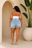 DENIM FEVER PRE WASH SHORTS PLUS