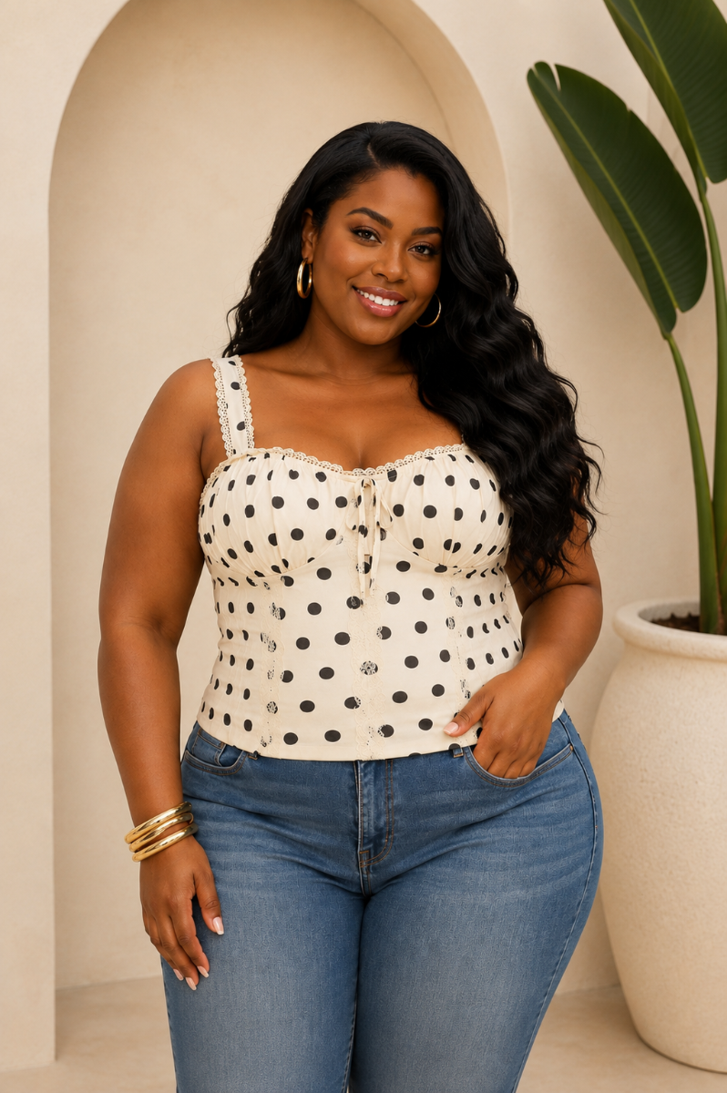 DAINTY DOTS TOP PLUS