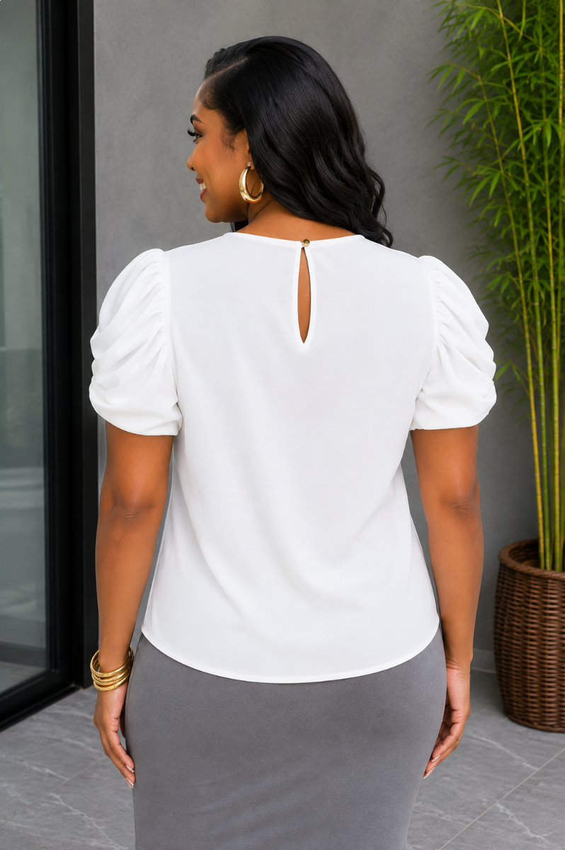 ENDLESS TALKS PUFF SLEEVE TOP