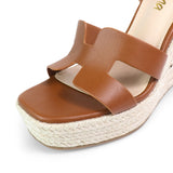 GET ON MY LEVEL WEDGES - BROWN