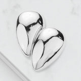 Chunky Upside Teardrop Metal Earrings