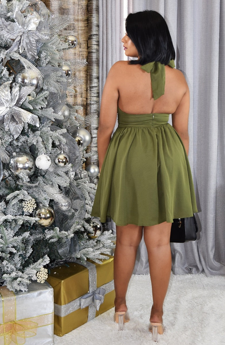 FUN AND FLIRTY HALTER MINI DRESS GRAND BAZAAR