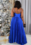 GRAND ENTRANCE PLEATED MAXI DRESS