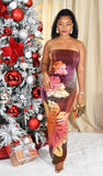 ALWAYS BLOOMING METALLIC TUBE MIDI DRESS GRAND BAZAAR