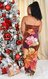 ALWAYS BLOOMING METALLIC TUBE MIDI DRESS GRAND BAZAAR