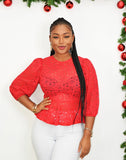 LADY IN LACE BLOUSE