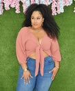 BREEZY CONFIDENCE TIE FRONT TOP PLUS