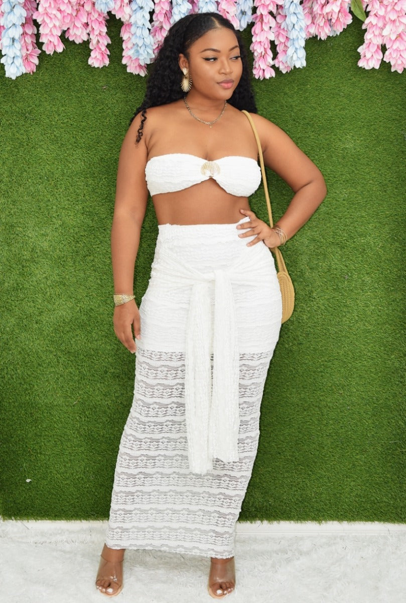 BETTER THAN EXPECTED TEXTURED SKIRT SET
