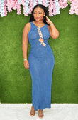 SEA SPELL RUCHED MAXI DRESS