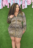 CAUSING A SCANDAL LEOPARD MINI DRESS PLUS