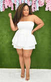 DREAM GIRL RUFFLE TUBE ROMPER PLUS