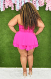 DREAM GIRL RUFFLE TUBE ROMPER PLUS
